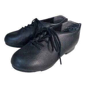 Capezio Tic Tap Toe Shoes 443C Toddlers SIZE 10W Black Tap Dancing Shoes Child